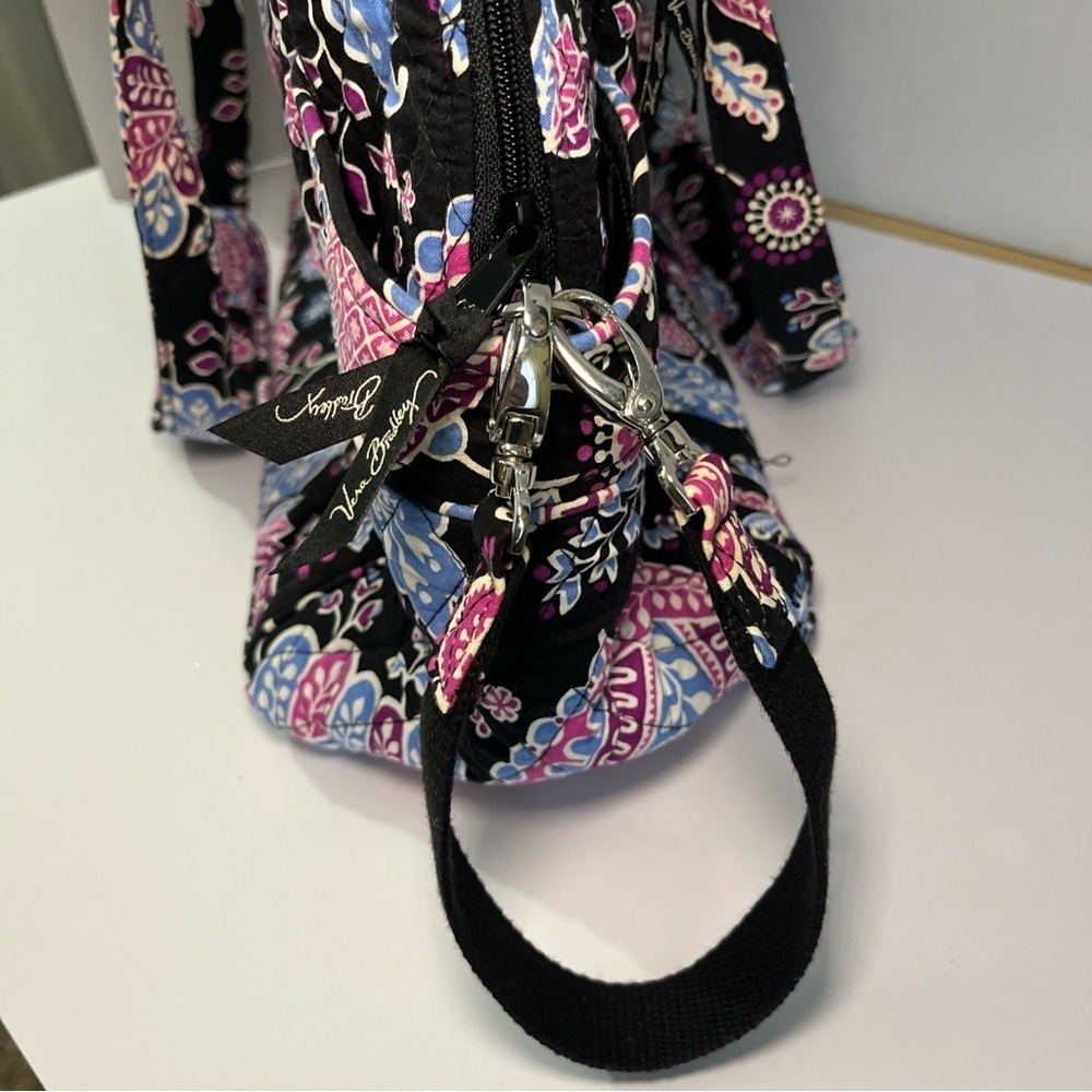 Vera Bradley Stroll Around Baby Diaper Bag “Alpine Floral” Pink Blue Black Md - Picture 6 of 15